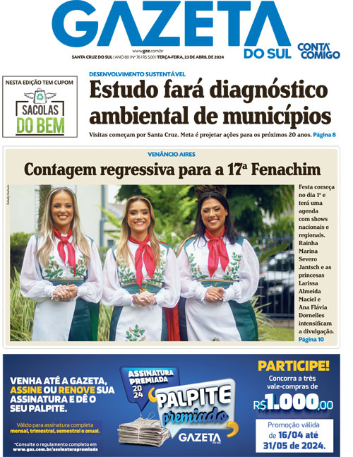 Jornal Gazeta do Sul | 76 -
Ano 80 | 2024-04-23