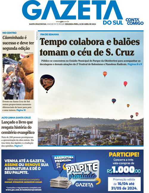 Jornal Gazeta do Sul | 75 -
Ano 80 | 2024-04-22