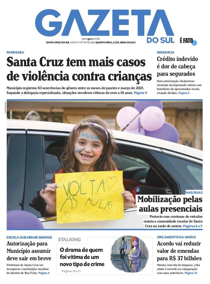 Jornal Gazeta do Sul | 74 -
Ano 77 | 2021-04-22