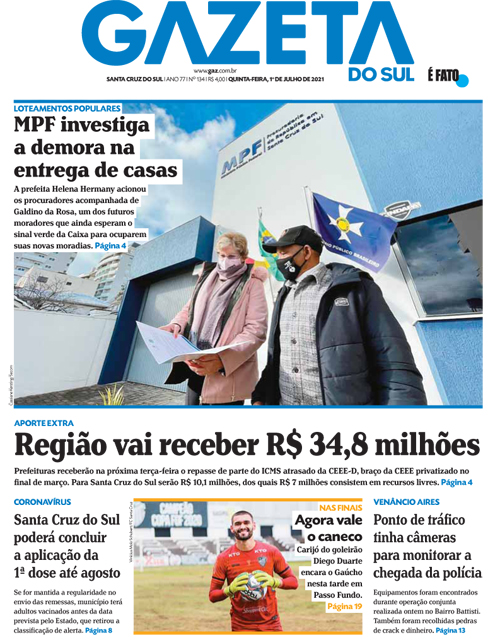 Jornal Gazeta do Sul | 134 -
Ano 77 | 2021-07-01