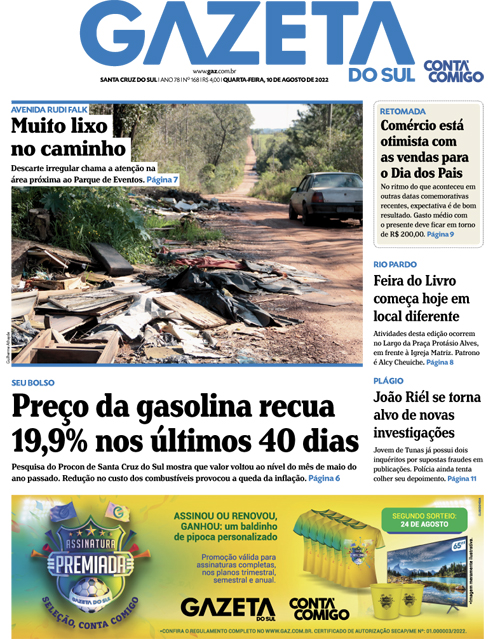 Jornal Gazeta do Sul | 168 -
Ano 78 | 2022-08-10