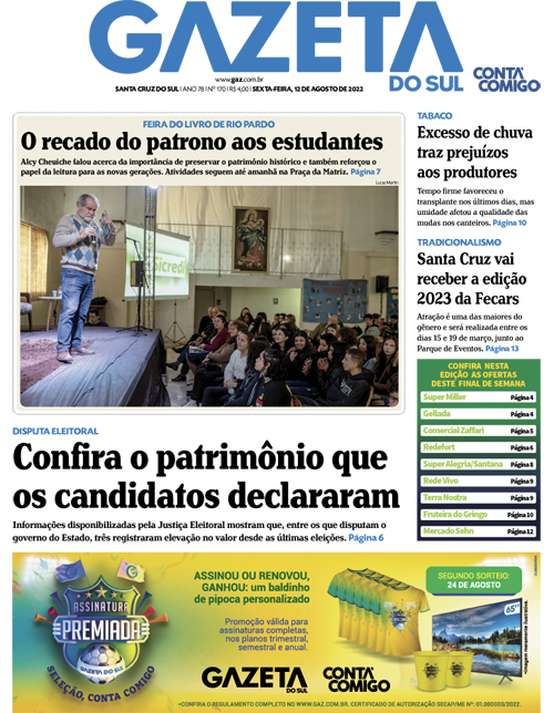 Jornal Gazeta do Sul | 170 -
Ano 78 | 2022-08-12