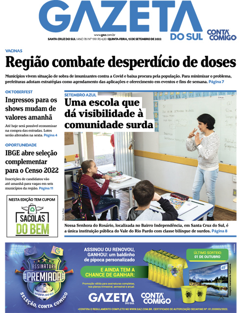 Jornal Gazeta do Sul | 199 -
Ano 78 | 2022-09-15