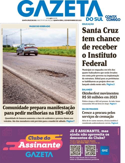 Jornal Gazeta do Sul | 240 -
Ano 79 | 2023-11-02