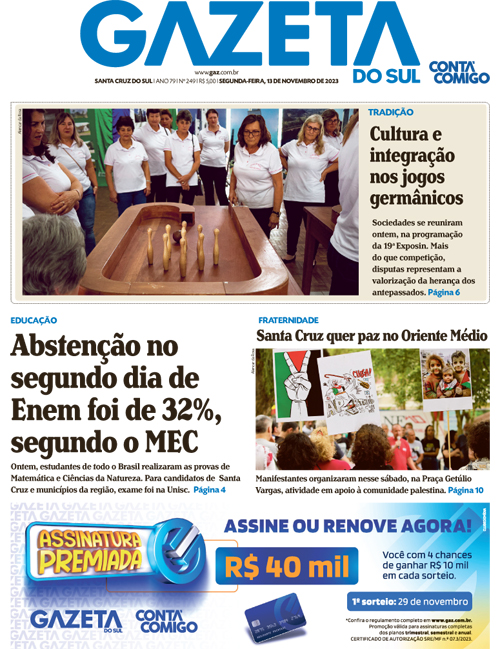 Jornal Gazeta do Sul | 249 -
Ano 79 | 2023-11-13