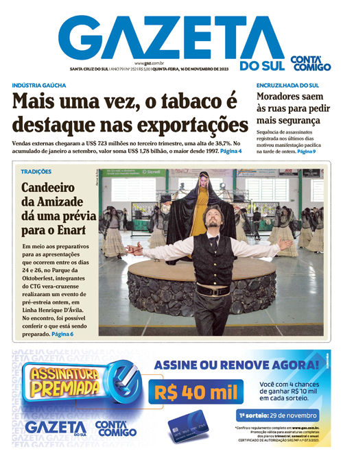 Jornal Gazeta do Sul | 252 -
Ano 79 | 2023-11-16