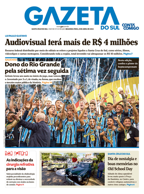 Jornal Gazeta do Sul | 63 -
Ano 80 | 2024-04-08