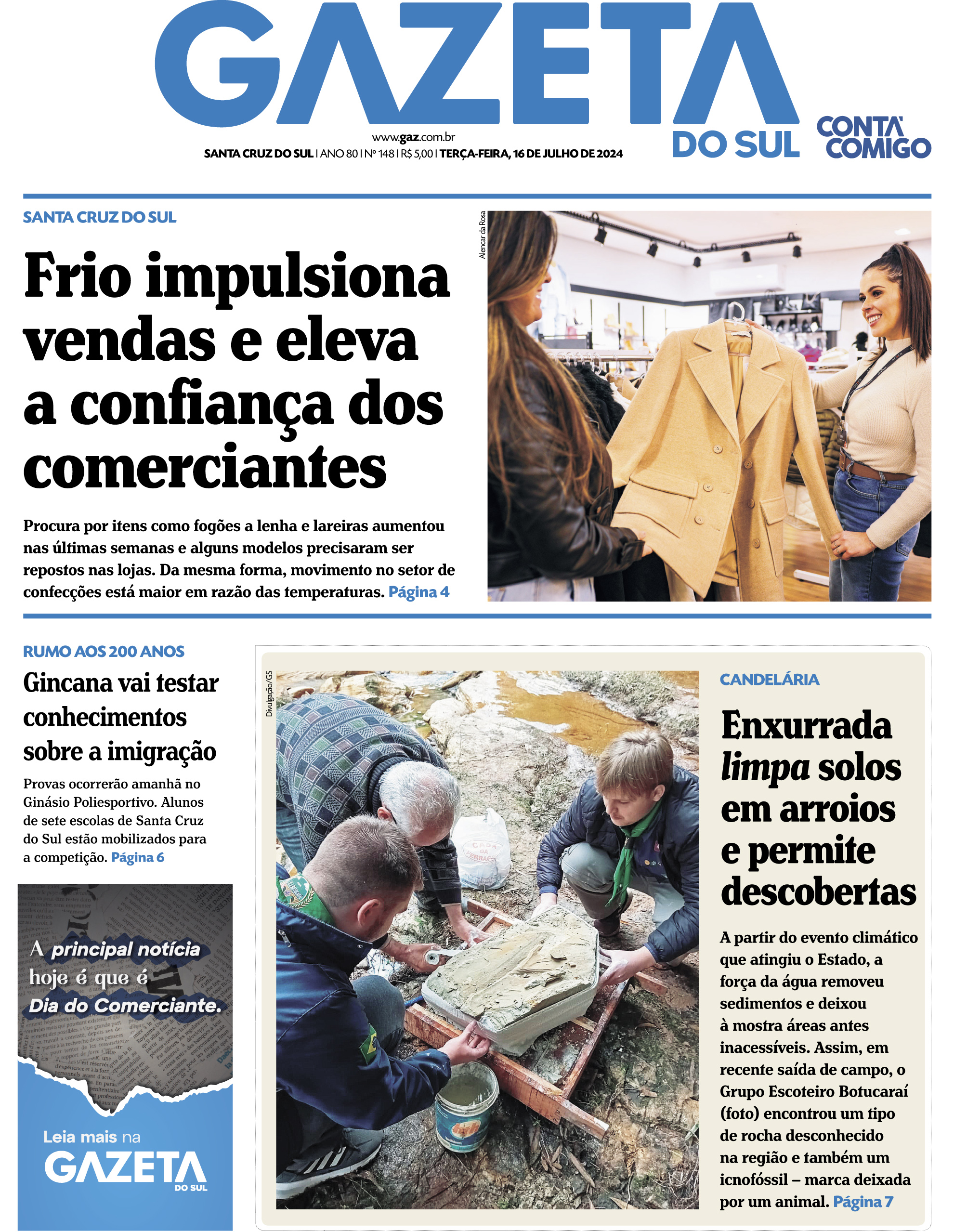 Jornal Gazeta do Sul | 148 -
Ano 80 | 2024-07-16