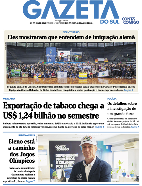 Jornal Gazeta do Sul | 150 -
Ano 80 | 2024-07-18