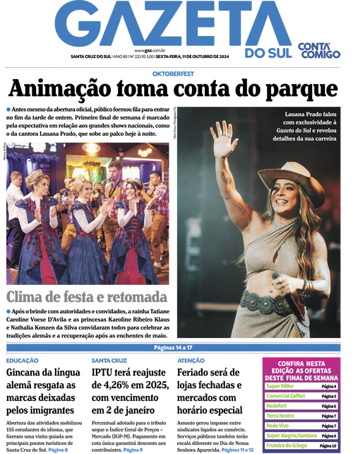 Jornal Gazeta do Sul | 223 -
Ano 80 | 2024-10-11