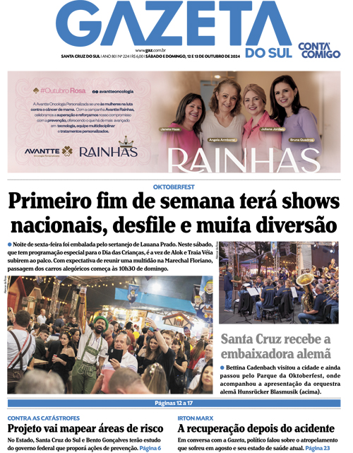 Jornal Gazeta do Sul | 224 -
Ano 80 | 2024-10-12