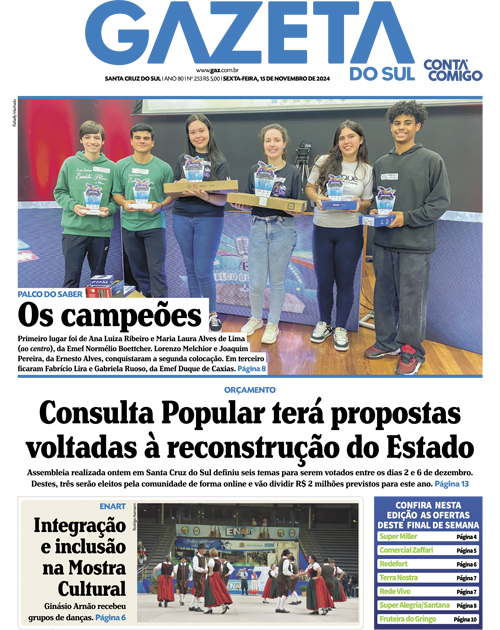 Jornal Gazeta do Sul | 253 -
Ano 80 | 2024-11-15