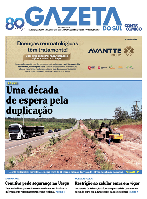 Jornal Gazeta do Sul | 13 -
Ano 81 | 2025-02-08