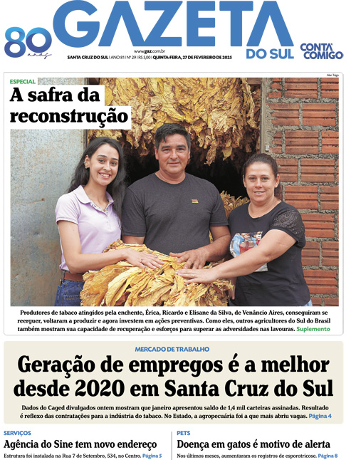 Jornal Gazeta do Sul | 29 -
Ano 81 | 2025-02-27