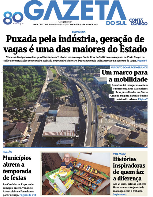 Jornal Gazeta do Sul | 81 -
Ano 81 | 2025-05-01
