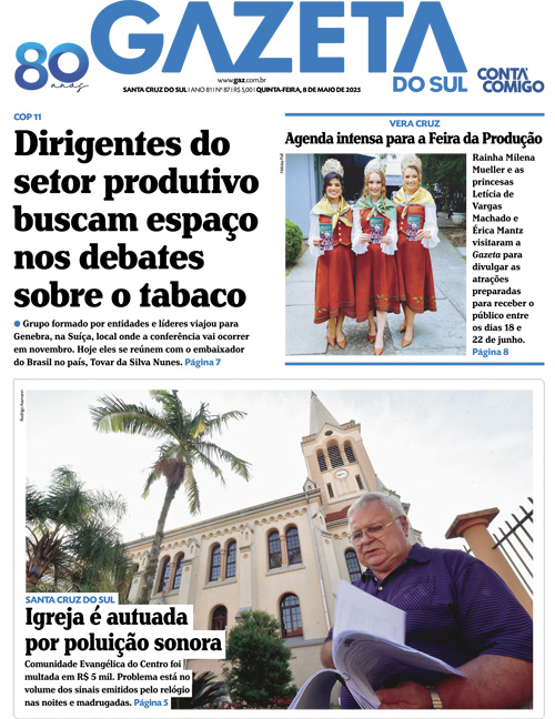 Jornal Gazeta do Sul | 87 -
Ano 81 | 2025-05-08