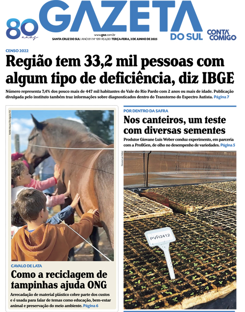 Jornal Gazeta do Sul | 109 -
Ano 81 | 2025-06-03
