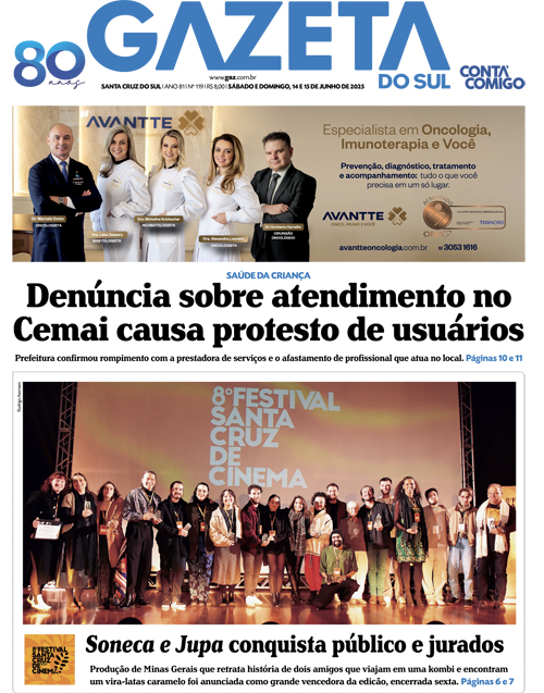 Jornal Gazeta do Sul | 119 -
Ano 81 | 2025-06-14
