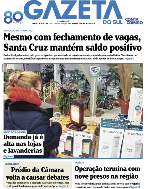 Jornal Gazeta do Sul | 133 -
Ano 81 | 2025-07-01