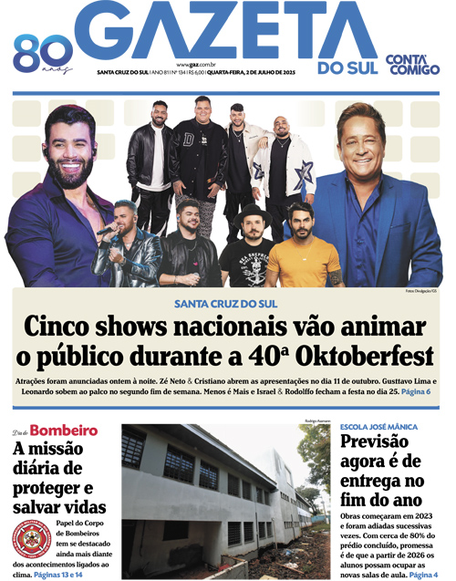 Jornal Gazeta do Sul | 134 -
Ano 81 | 2025-07-02