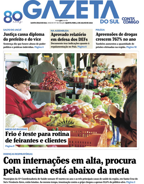 Jornal Gazeta do Sul | 135 -
Ano 81 | 2025-07-03