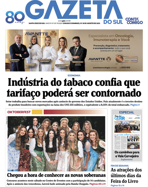 Jornal Gazeta do Sul | 167 -
Ano 81 | 2025-08-09