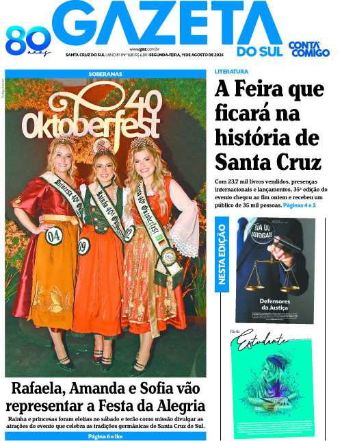 Jornal Gazeta do Sul | 168 -
Ano 81 | 2025-08-11
