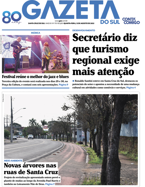 Jornal Gazeta do Sul | 170 -
Ano 81 | 2025-08-13