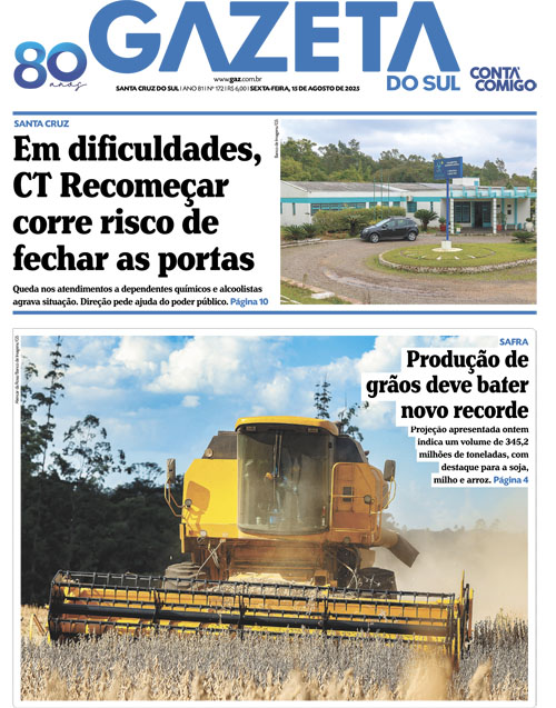 Jornal Gazeta do Sul | 172 -
Ano 81 | 2025-08-15