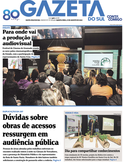 Jornal Gazeta do Sul | 177 -
Ano 81 | 2025-08-21