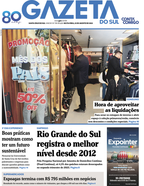 Jornal Gazeta do Sul | 178 -
Ano 81 | 2025-08-22