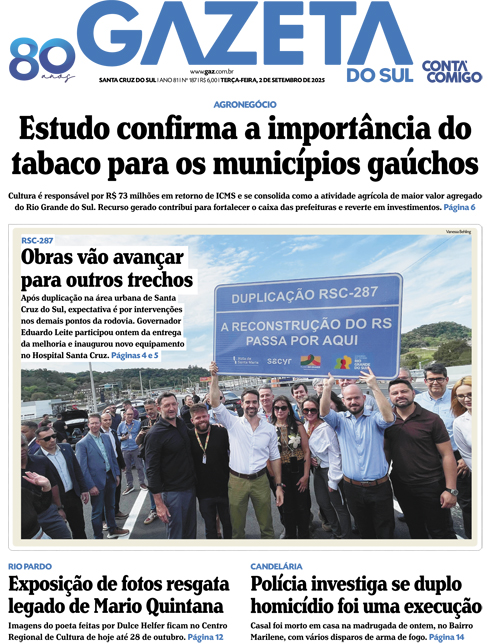 Jornal Gazeta do Sul | 187 -
Ano 81 | 2025-09-02