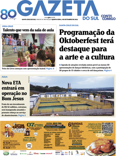 Jornal Gazeta do Sul | 189 -
Ano 81 | 2025-09-04