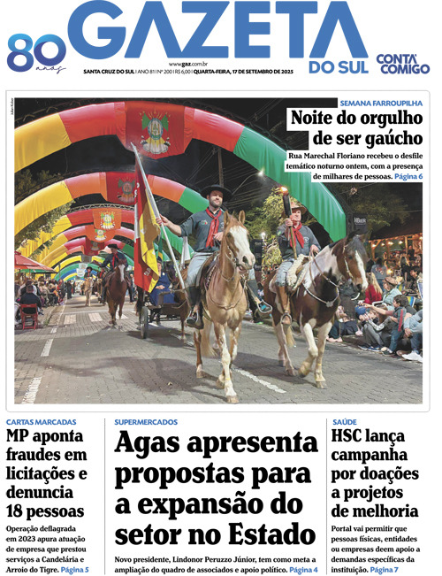 Jornal Gazeta do Sul | 200 -
Ano 81 | 2025-09-17