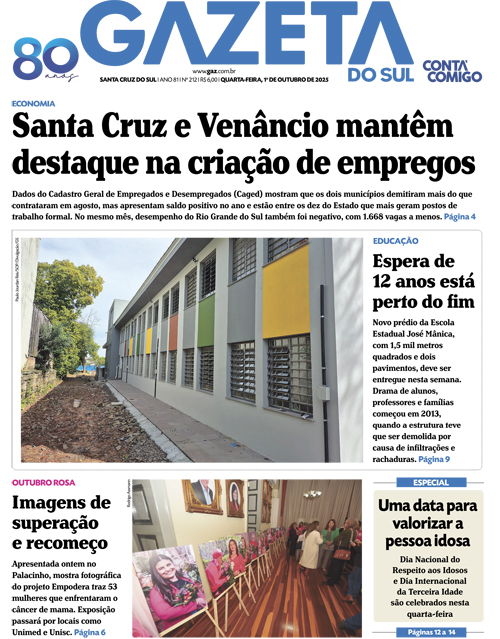 Jornal Gazeta do Sul | 212 -
Ano 81 | 2025-10-01