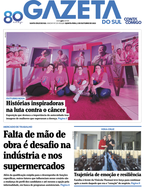 Jornal Gazeta do Sul | 213 -
Ano 81 | 2025-10-02