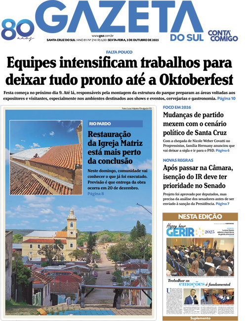 Jornal Gazeta do Sul | 214 -
Ano 81 | 2025-10-03