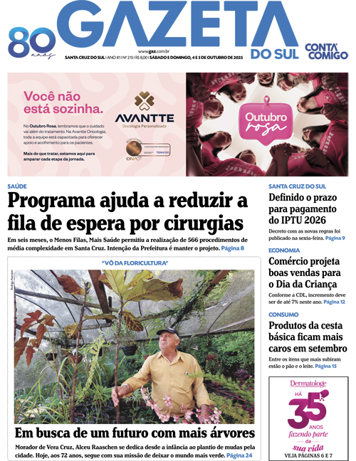 Jornal Gazeta do Sul | 215 -
Ano 81 | 2025-10-04