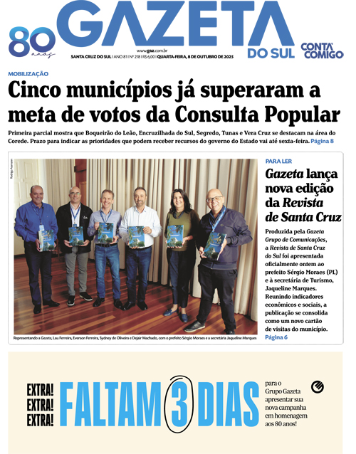 Jornal Gazeta do Sul | 218 -
Ano 81 | 2025-10-08