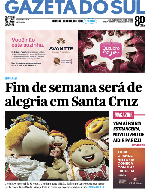 Jornal Gazeta do Sul | 221 -
Ano 81 | 2025-10-11