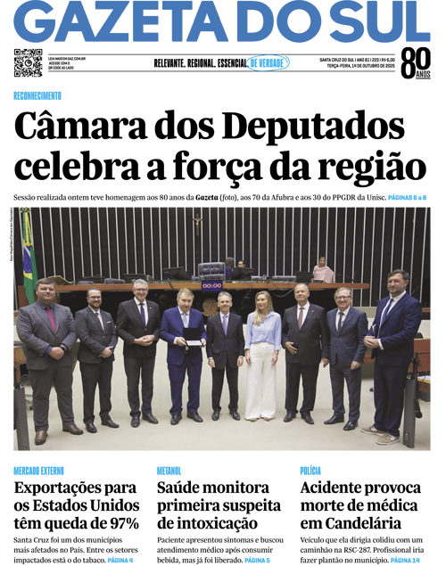 Jornal Gazeta do Sul | 223 -
Ano 81 | 2025-10-14