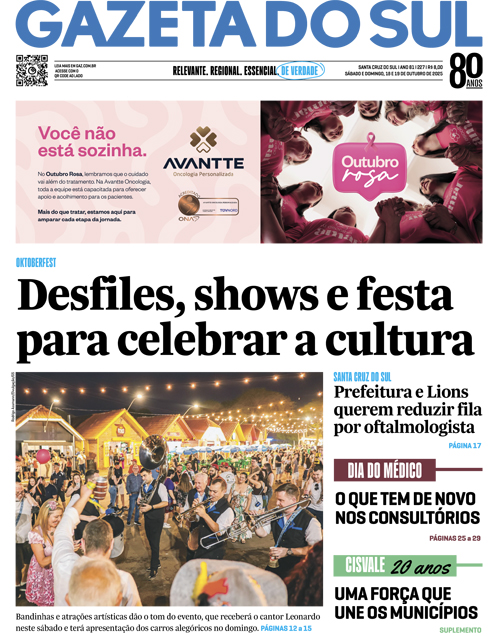 Jornal Gazeta do Sul | 227 -
Ano 81 | 2025-10-18