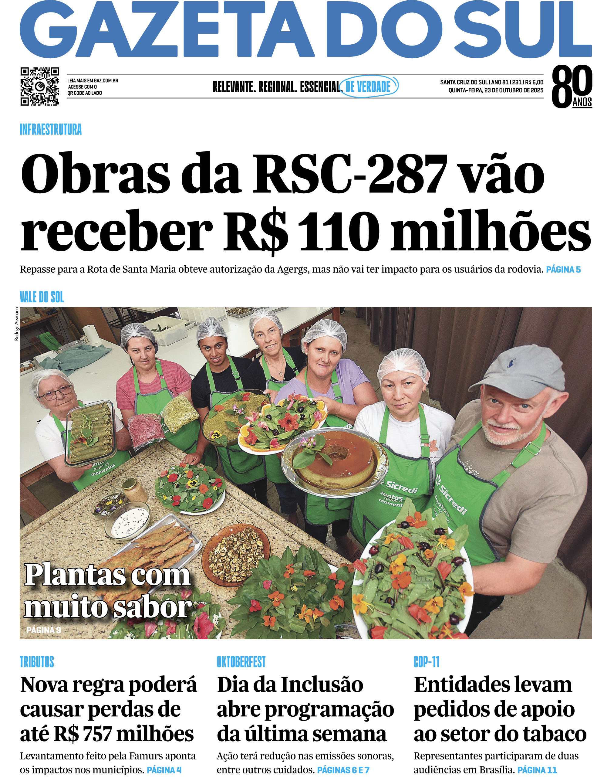 Jornal Gazeta do Sul | 231 -
Ano 81 | 2025-10-23
