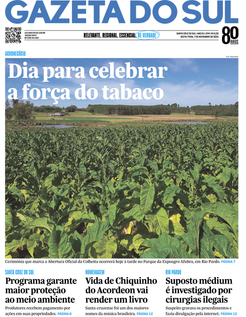 Jornal Gazeta do Sul | 244 -
Ano 81 | 2025-11-07