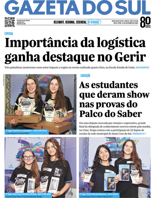 Jornal Gazeta do Sul | 250 -
Ano 81 | 2025-11-14