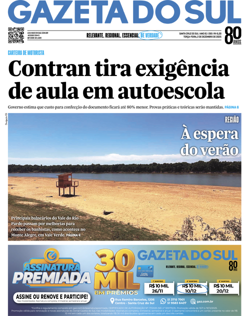 Jornal Gazeta do Sul | 265 -
Ano 81 | 2025-12-02