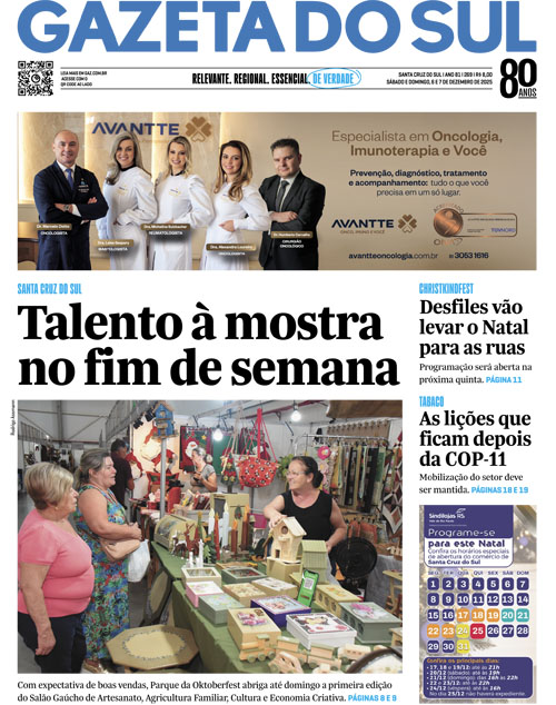 Jornal Gazeta do Sul | 269 -
Ano 81 | 2025-12-06