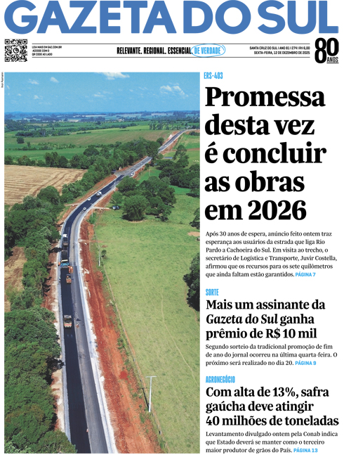Jornal Gazeta do Sul | 274 -
Ano 81 | 2025-12-12