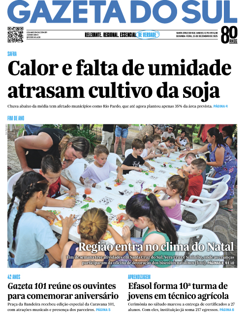 Jornal Gazeta do Sul | 276 -
Ano 81 | 2025-12-15