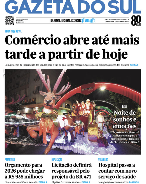 Jornal Gazeta do Sul | 278 -
Ano 81 | 2025-12-17